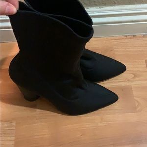 Black sock booties
